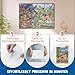 Nariolar Ultra-Adhesion Transparent Puzzle Glue Sheets, 32 Puzzle Saver Sheets for Preserving Up to 4x1000-Piece Jigsaws