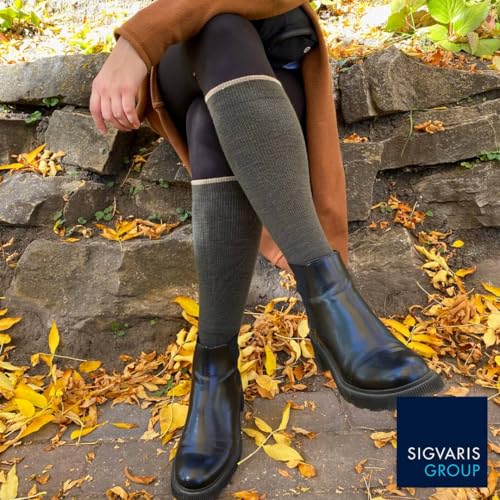 Image of Sigvaris Merino Wool Outdoor Calf-High Compression Socks 15-20mmHg