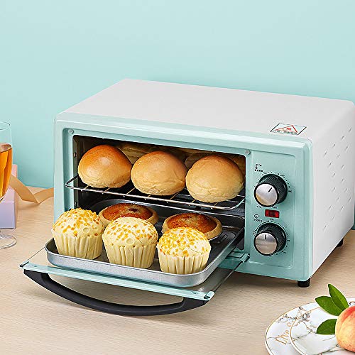 Minibackofen mit Innenbeleuchtung und Umluft,Mini Ofen Mit Kochplatte Mikrowelle,Ofen Mini Pizza,60 Minuten Zeitmessung, 250 ° C