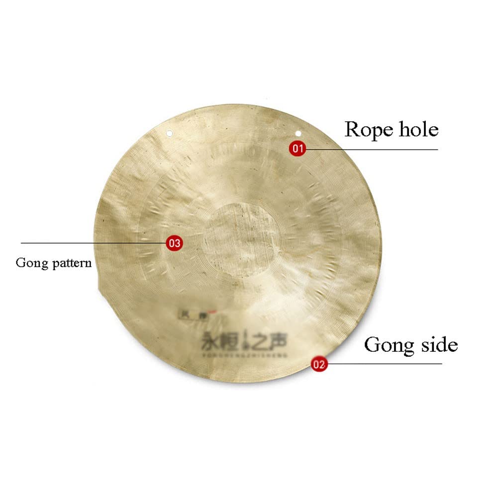 instrumento de percusión chino gong de bronce, Gong auténtico Mini gong Gong pequeño Gong de sobremesa(0cm)