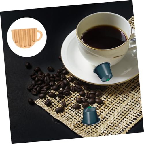 Présentoir à capsules de café en bois support dosettes tasse - 4