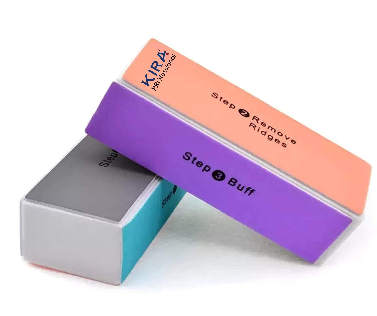 Nail Buffer Block, 4 Way Nail Art Shiner 4 Step Buffing – File, Remove,Smooth,Shine – Mini Natural Nail Polisher Sanding File Block for Professional Manicure Nail Care DIY or Nail Salon Pack of 2pcs