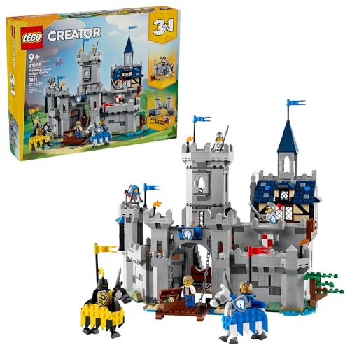 LEGO Creator 3 in 1 Medieval Horse Knight Castle Building Toy for...