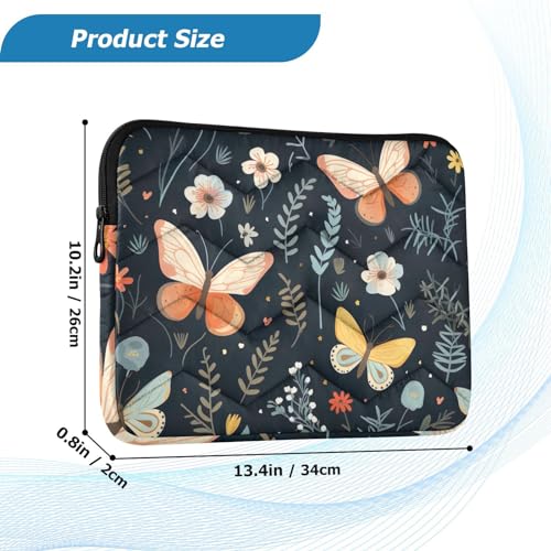 Funda para portátil de 13-14 pulgadas con diseño de mariposas miniatura 3