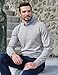 JMIERR Sweaters for Men Trendy Wool Knit Casual Dress Long Sleeve Crew Neck Old Money Pullover Fall Sweater Essentials Clothes, L, Light Grey