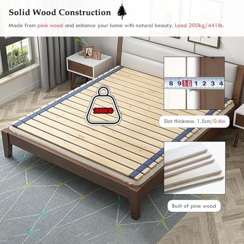 ポータブル折りたたみベッド、ベッドスラット、木製ベッドスラット交換用マットレス 90 100 120 cm シングル/ 135 15