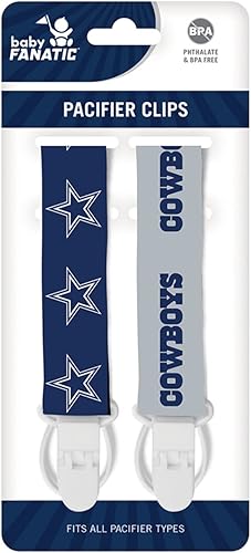Miniatura 2 de BabyFanatic - Paquete de 2 clips unisex con licencia oficial, NFL Dallas Cowboys - Ropa para bebés con licencia oficial