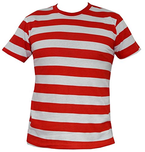 Rock Star Academy - Camiseta - para Hombre Multicolor Rojo Y Blanco Small