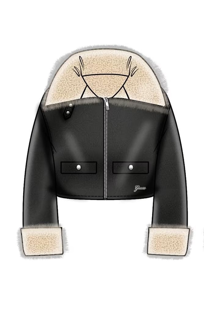 GUESS Giacca a vento per Bambine e ragazze Nero