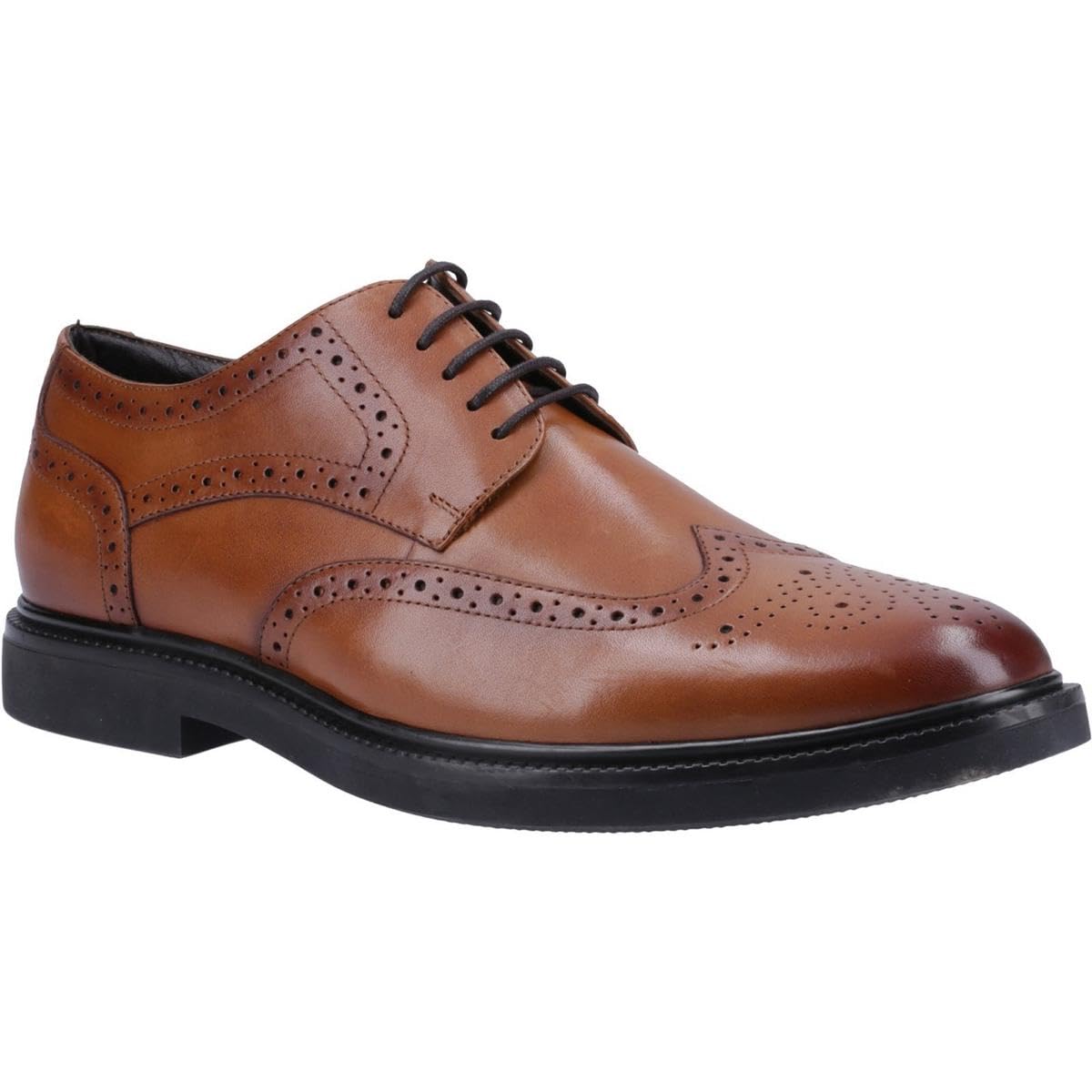 Hush Puppies Men's Tan Kingston Brogues Colour: : Size 6