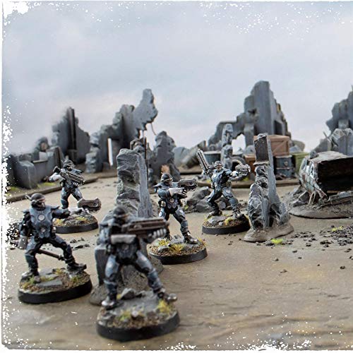 War World Gaming War Torn City Large Rubble Kit – 28mm Sci-Fi Wargaming Terrain Model Scenery Ruined Rubble Zombie Post-Apocalyptic Bombed Destroyed Futuristic - Image 5
