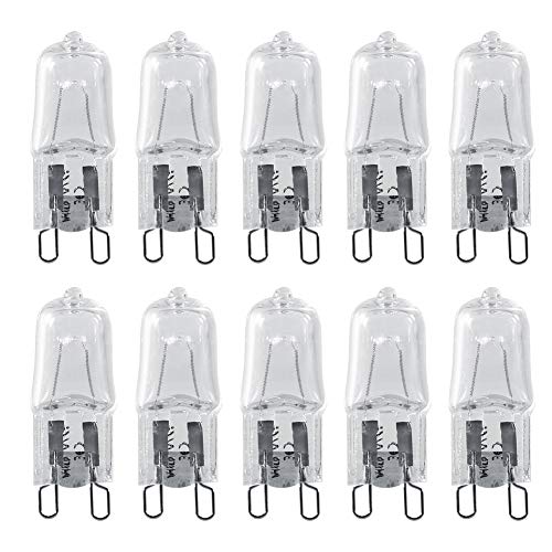 Viaje Y Protección, Automotive Parts and Accessories Bombillas Halógenas, 10Pcs G9 Base Bombilla Halógena 120V 40W Reemplazo de iluminación Hogar Cálido Brillante