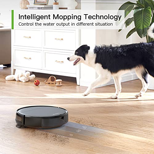 InstaRobo-B1-Robot-Aspirador-y-Fregasuelos-Aspirador-Robot-Carga-Automatica-Delgada-y-Silenciosa-Robot-Aspirador-con-6-Modos-Robot-Fregasuelos-Ideal-para-Pelo-de-Animales-Suelos-Duros-alfombras