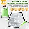Teenyyou 2 Pack Portable Foldable Solar Oven & Solar Cooker Mini Camp Stove with Sun-powered Heating Outdoor Cookware for Food Reheating & Compost Acceleration (Green) #1