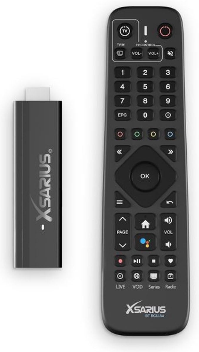 Xsarius AIR TV Stick 4K UHD and remote control