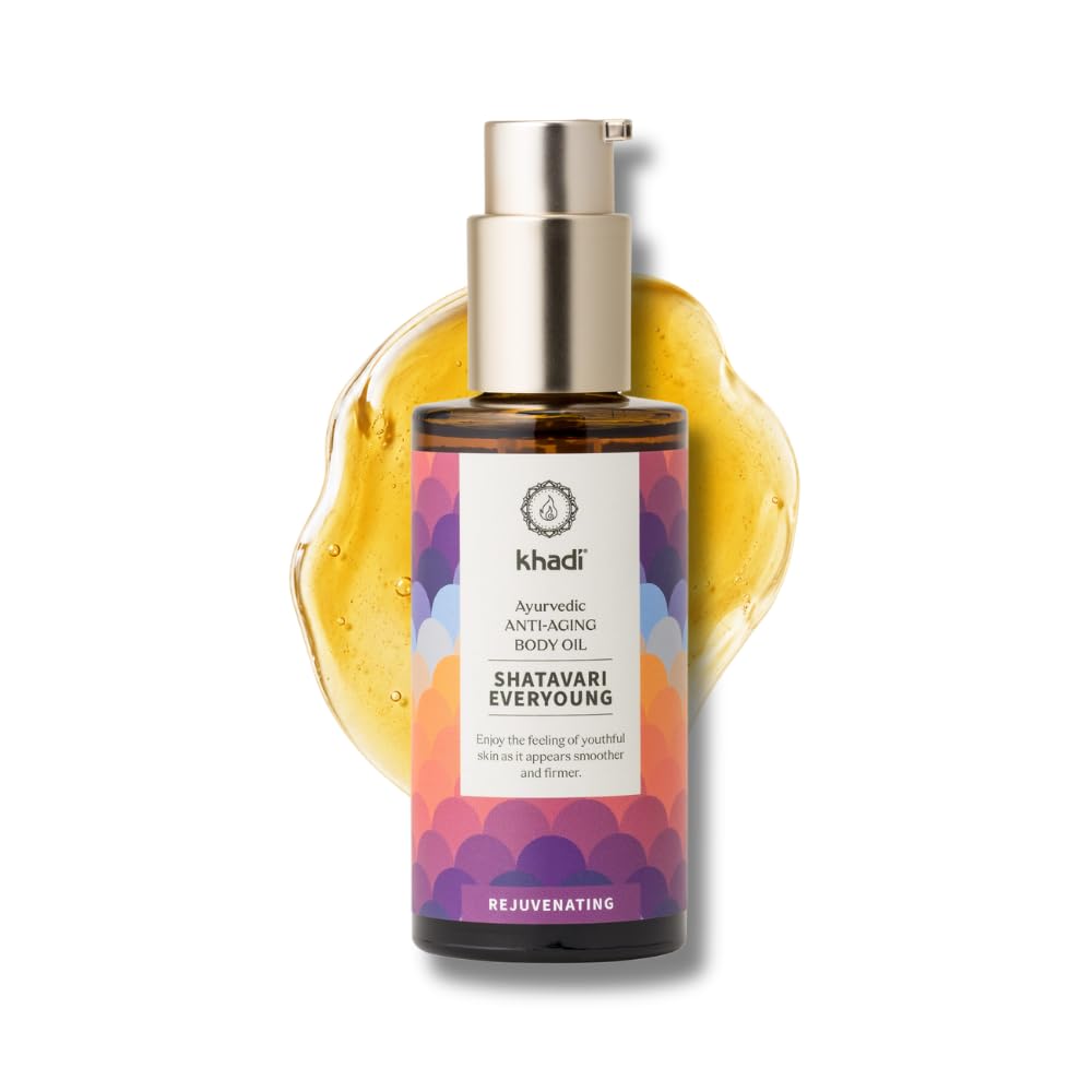 khadi SHATAVARI EVERYOUNG Ayurvedisches Elixier Skin & Soul Oil - Anti-Aging-Öl - strafft & revitalisiert - 100% pflanzlich, natürlich & vegan - 100ml