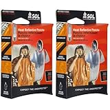 [S.O.L. Survive Outdoors Longer] SOL(ソル) アウトドア 登山 キャンプ ヒートリフレクティブポンチョ 防風 防水 保温 ゆったり 【 日本正規品 】 13220 (× 2)