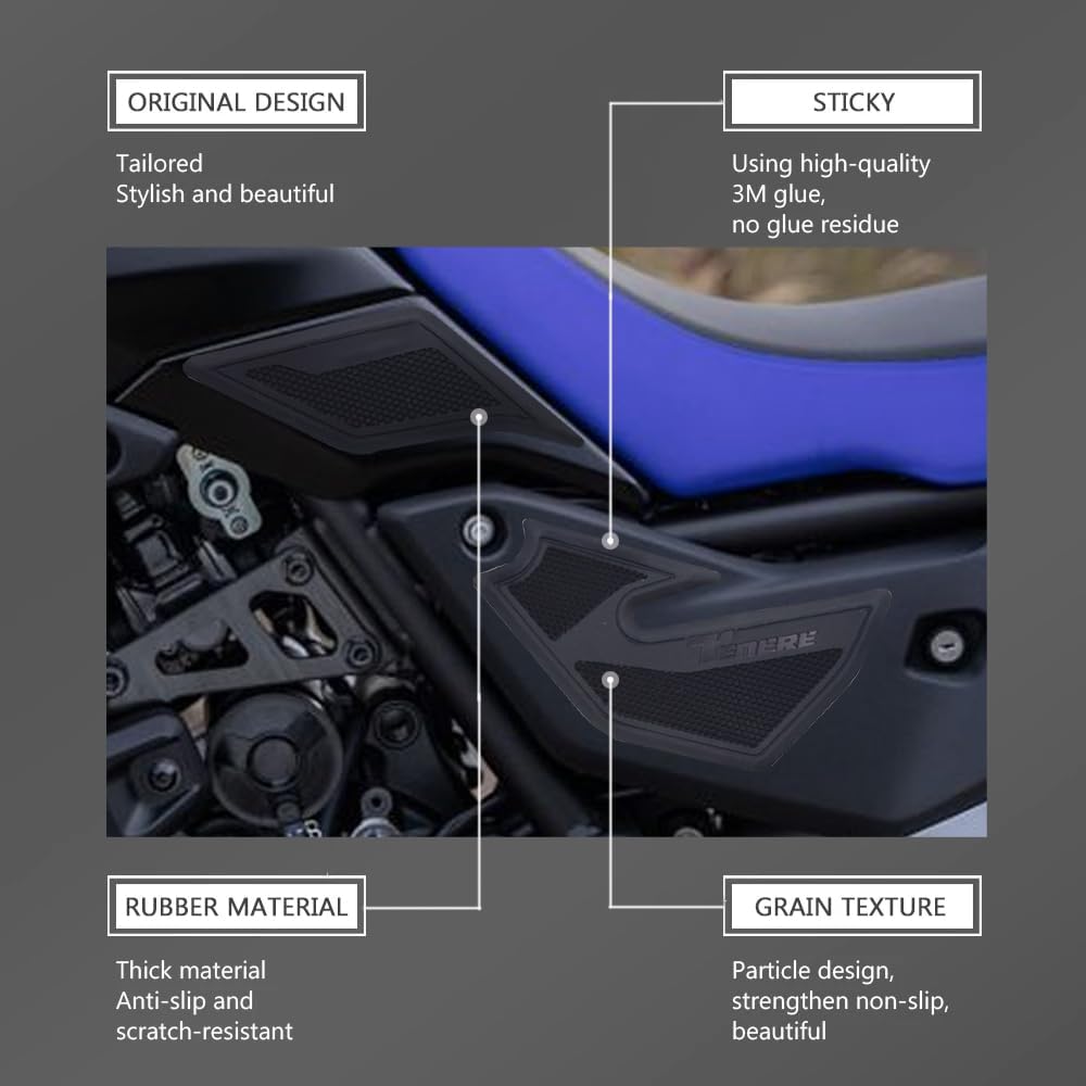 New for Yamaha Tenere 700 Rally 35kW 2025 Motorcycle Accessories Side Fuel Tank Grips Tank Pads Protector Stickers Decal Gas Knee Grip Traction Pad Tankpad