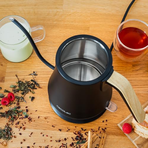Cecotec Bollitore elettrico 1 Litri di capacità, Thermosense 500 Swan. 1200 W, riscaldamento rapido, filtro anticalcare, senza BPA e altri tossici, base girevole a 360°, design a forma di cigno - Immagine 4