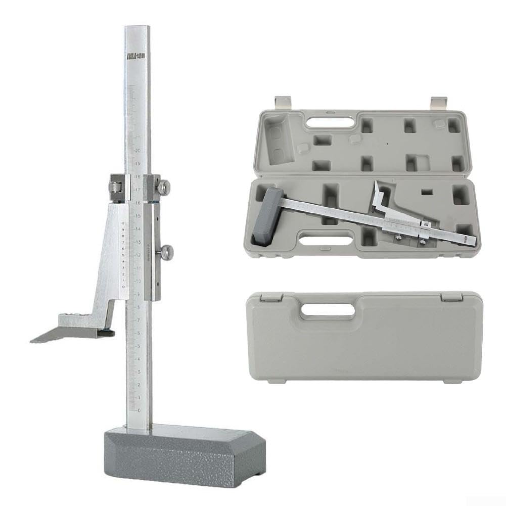 0-200mm Altezza Calibro Set 0.02mm Acciaio di Precisione (0-200mm) | Acciaio ad alto tenore di carbonio, capacità 0-300 mm, punta resistente all'usura, base stabile, durata di grado industriale