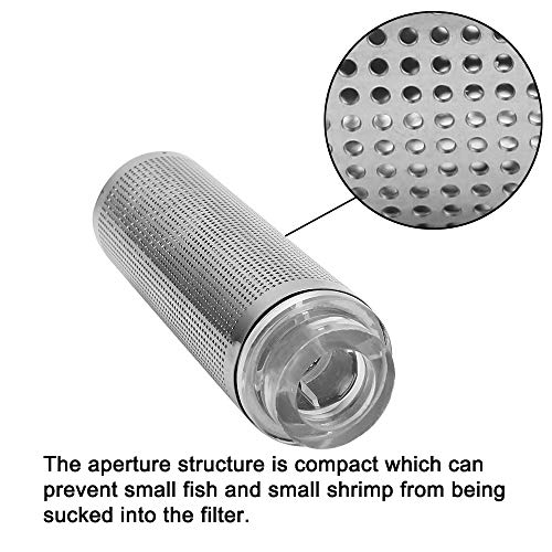 Image of NACX Aquarium Fish /Shrimp Mesh Net Filter Guard,Fish Tank Intake Strainer Pre-Filter Cover Stainless Steel