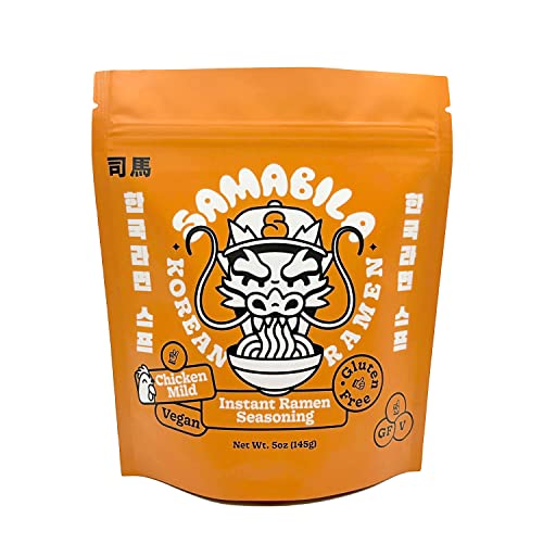 Samabila Chicken Instant Ramen Seasoning - Gluten Free - Vegan - Mild - Premium Instant Noodle Soup Powder - 5 Oz #TOP27