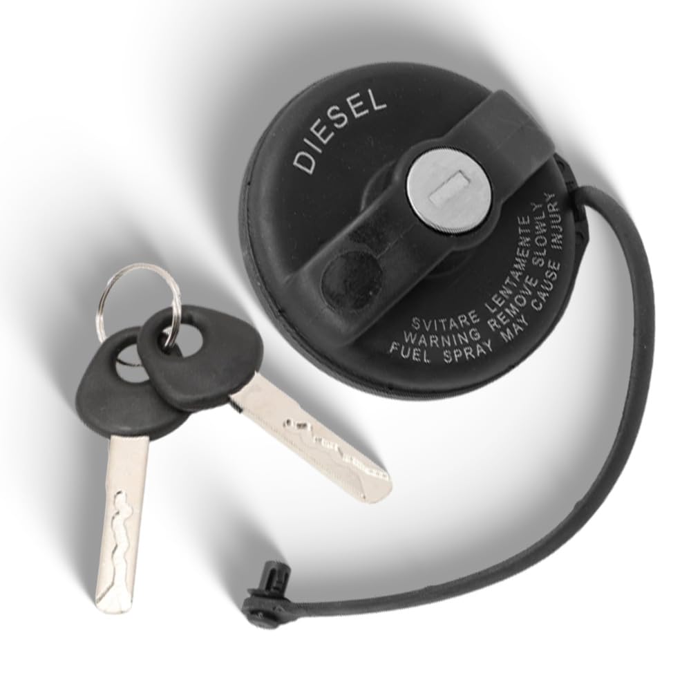 Tapón Depósito Combustible 71802900 Compatible con Boxer Jumper | Compatible con Fiat Ducato 250, Peugeot Boxer y Citroën Jumper 2006-2019, cierre con llave y 2 llaves
