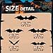 CLEANGOR 140Pcs Bats Halloween Decor, Spooky Halloween Party Supplies Stickers, 3D Bats Wall Decal, Cute Halloween Decorations Indoor for Bedroom, Bathroom, Home, Door, Window, Office