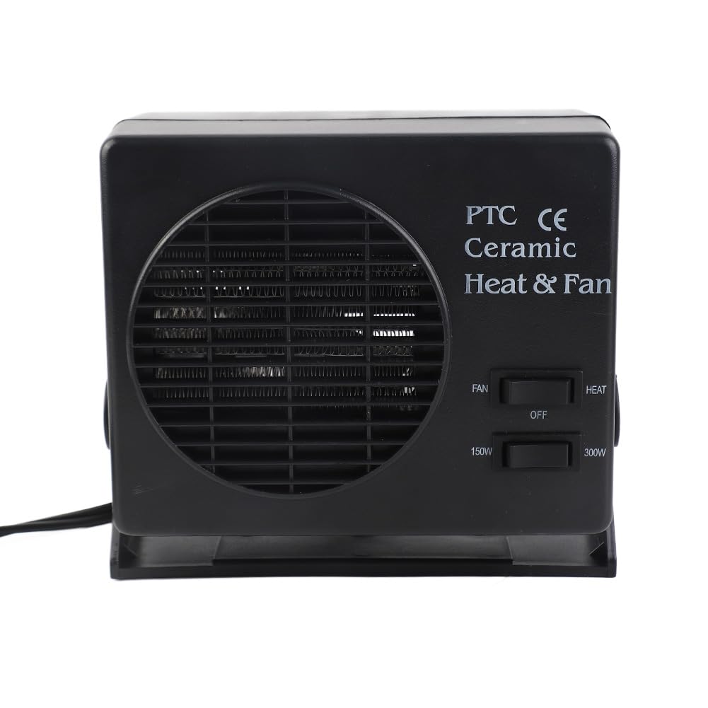 Eacam 12V 300W Autoheizung Tragbarer Keramik-Autoheizlüfter und Entfroster für die Fahrzeugheizung, Hält Sie Im Winter Warm und Im Sommer Kühl, Verstellbare Montagehalterung für