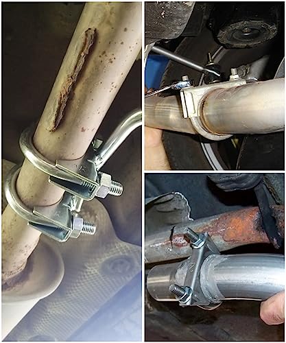 Zlirfy CX6MCX 1.75 Inch 2 Inch 2.25 Inch 2.5 Inch 2.75 Inch U Bolt Clamp Muffler Exhaust Clamps,Metal U-Bolt Muffler/Exhaust Clamp,Heavy Duty U Bolt Muffer Exhaust Clamp Hanger thumb #5