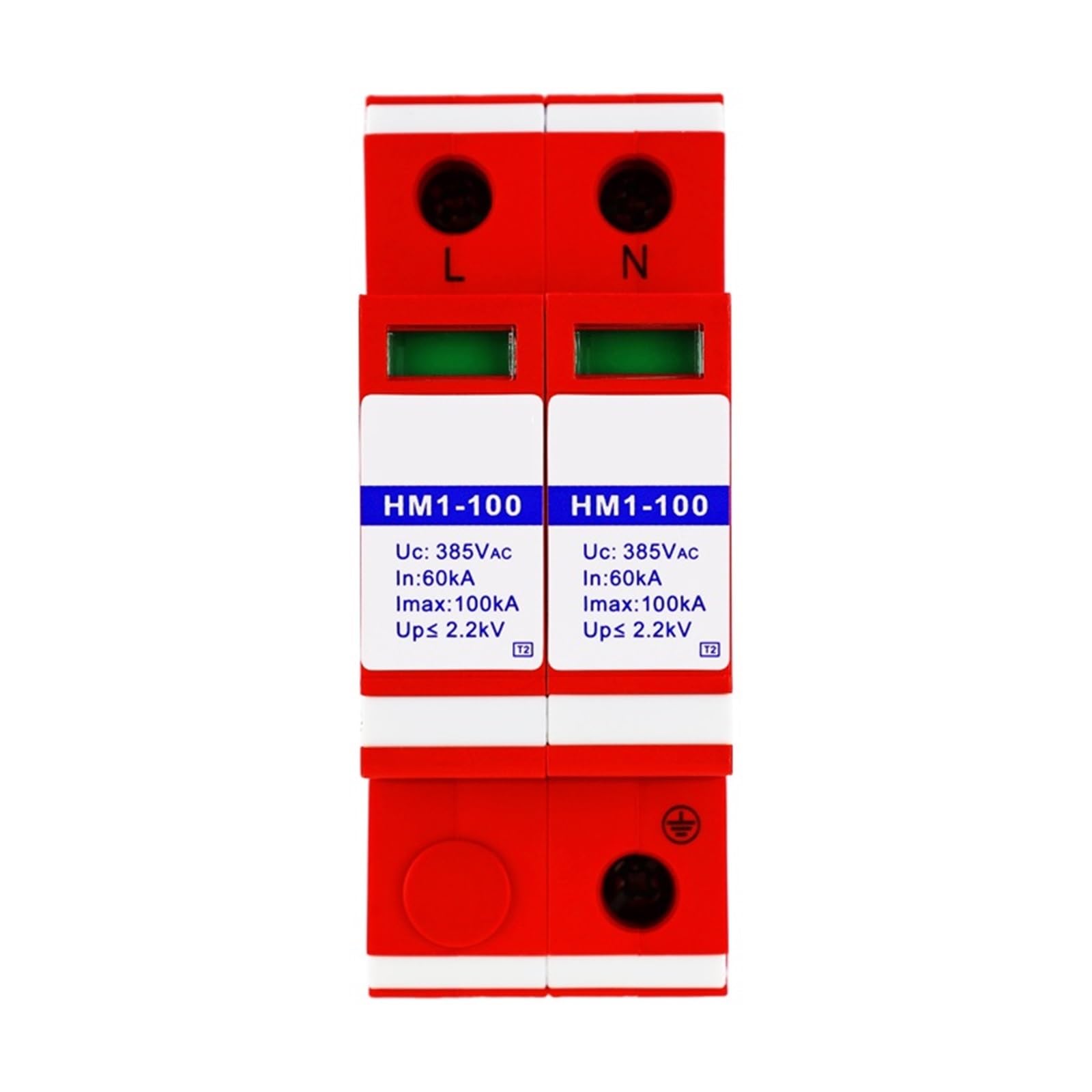 Protezione da sovratensione for alimentazione 220V, scaricatore di sovratensione di classe B da 100KA, HM1-100 2,2kV