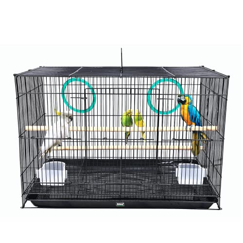 Buraq 2 Ft Birds Cage With 2 Gate – Best for Love bird cages | Parrot | Parakeet | Budgies | Cockatiel Cage | Hammock…