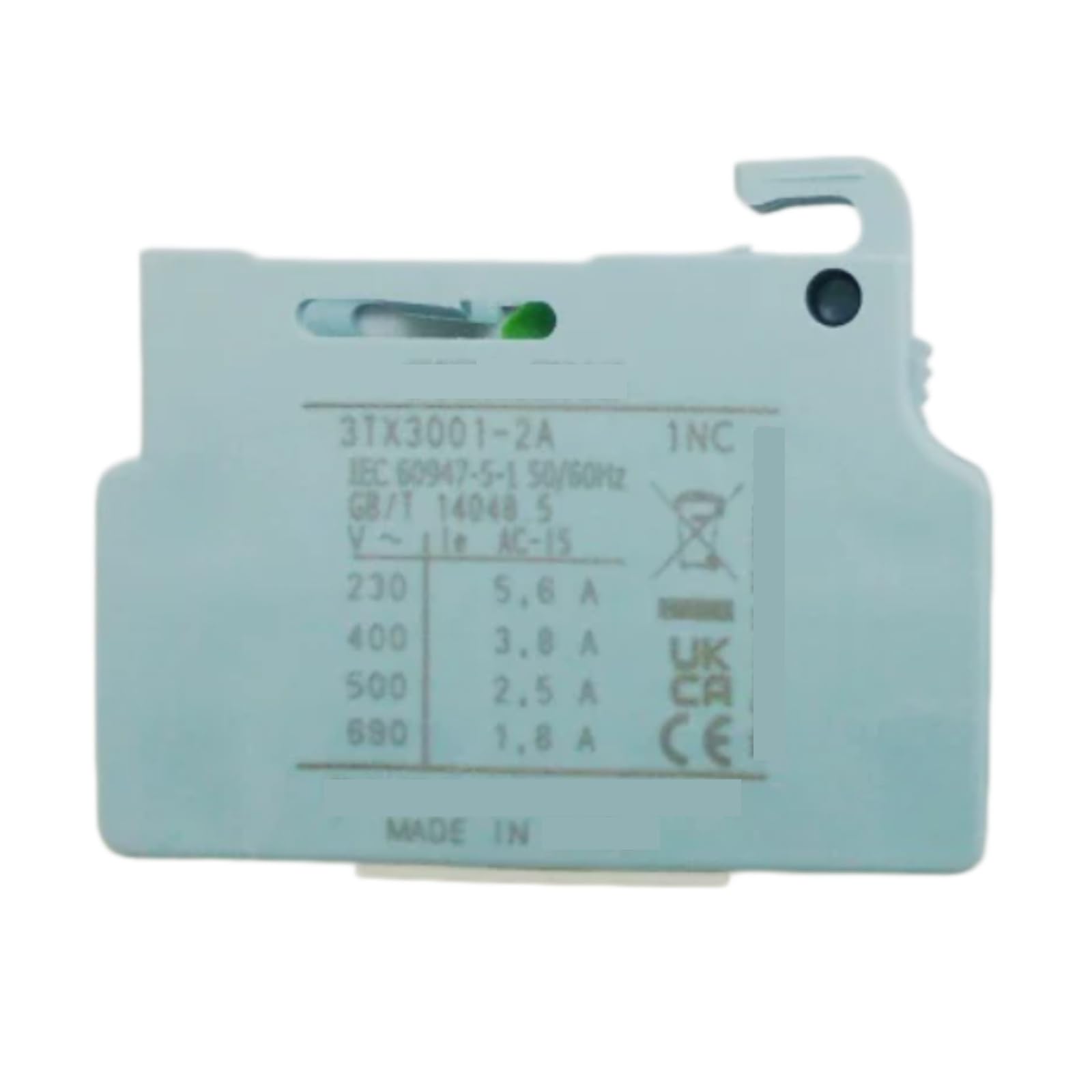JHSLJCQS Auxiliary Contact 3TX3001-2A 3TX30012A 1NC, Contactor Auxiliary Contact