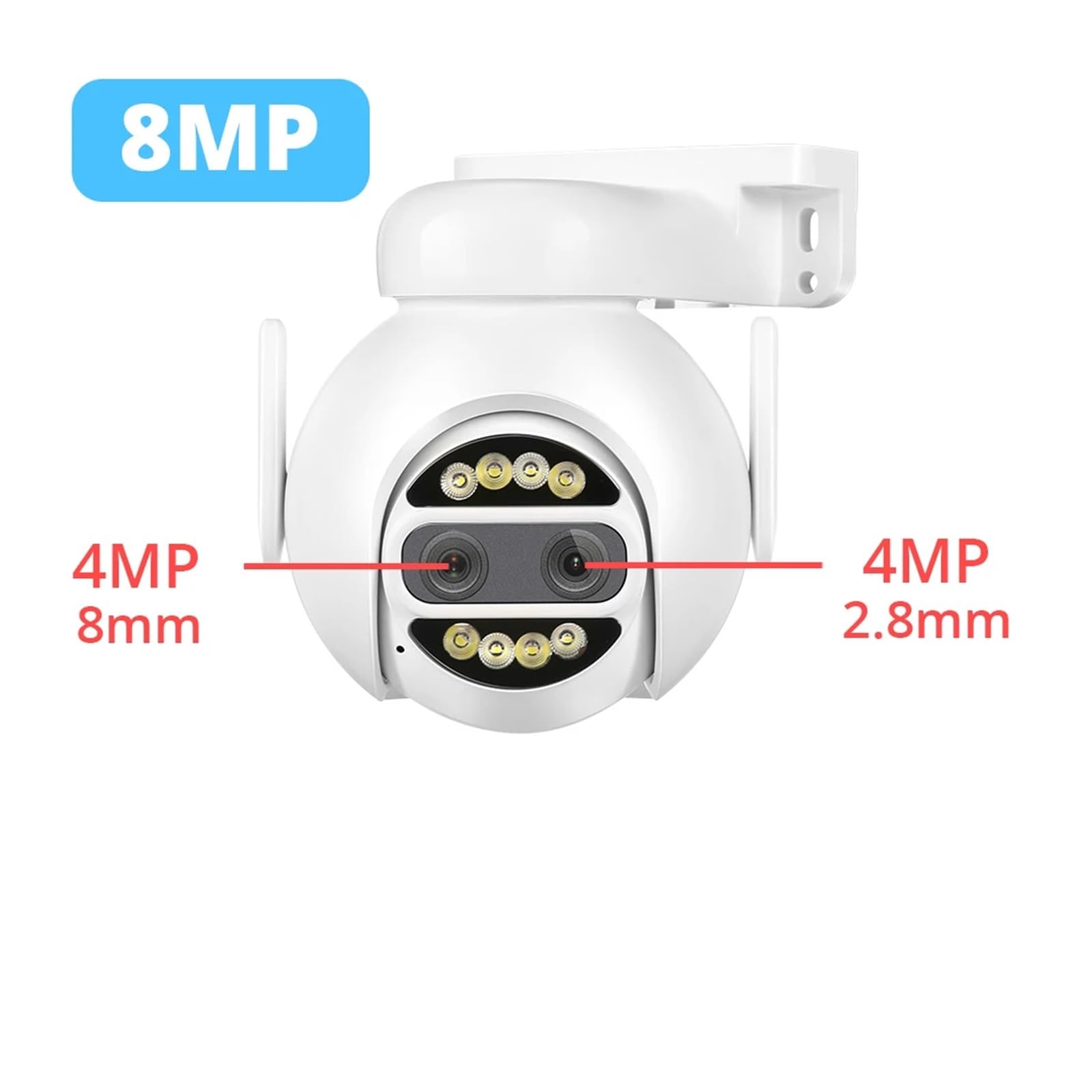 Caméra WiFi PTZ à Double Objectif 8MP 4K