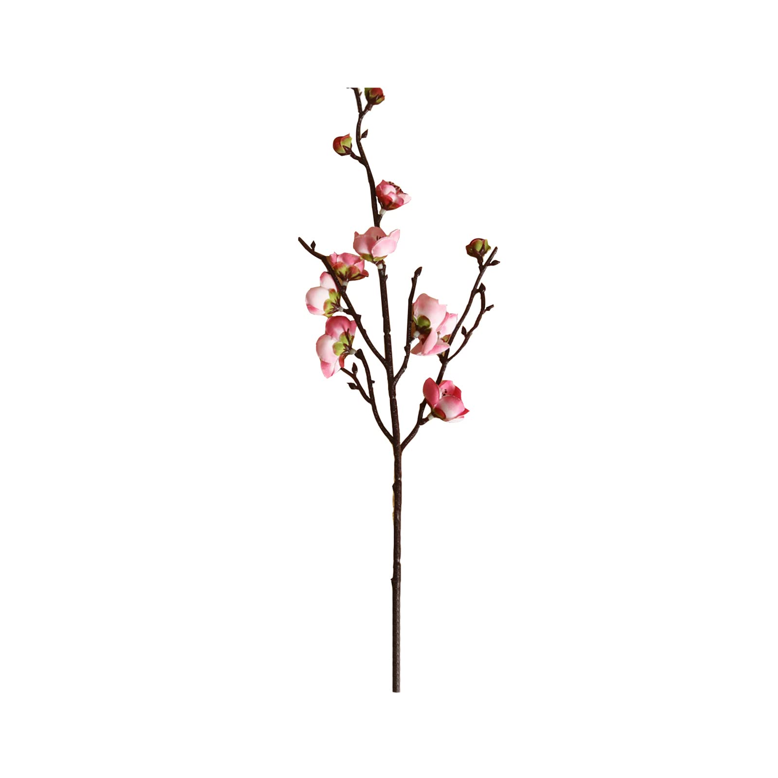 Plcnn 4Pcs Artificial Flowers Faux Cherry Blossom Branches 18.7in Long Stem Silk Plum Blossom Bouquet Plum Flowers Floral Arrangement for Home Decor