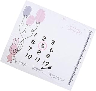 Toddmomy 1 Conjunto De Cobertor Marco Para Recém-Nascidos Cobertor Para Crianças Cobertor De Lã De Flanela Cobertor Mensal Para Bebê Cobertor Para Chá De Bebê Cobertor Para Recém-Nascido