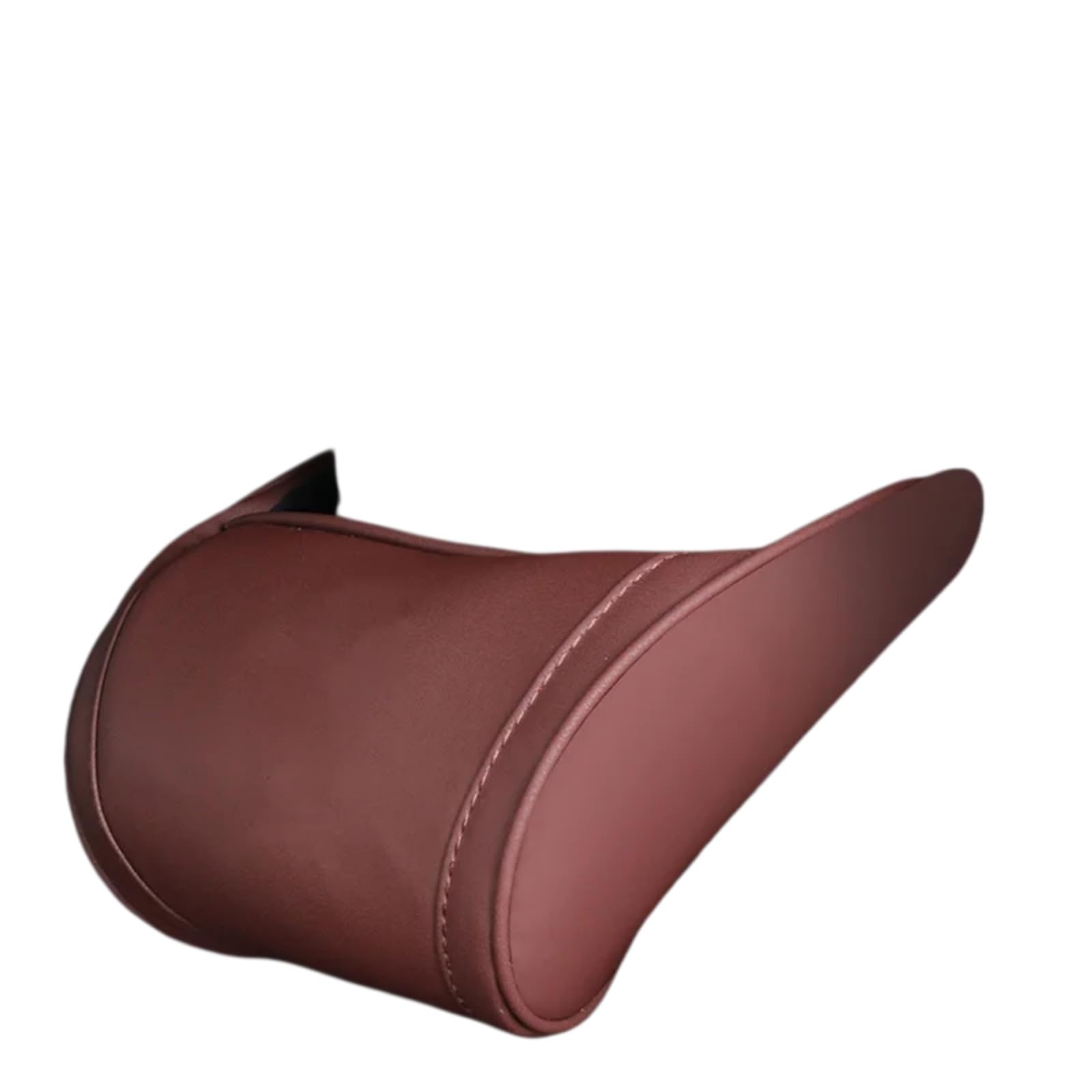 Cuscino Auto, Lombare del Collo Dell'auto Poggiatesta E Compatibile, Supporto Posteriore in Pelle Schiuma di Memoria-Coffee-2 PCS