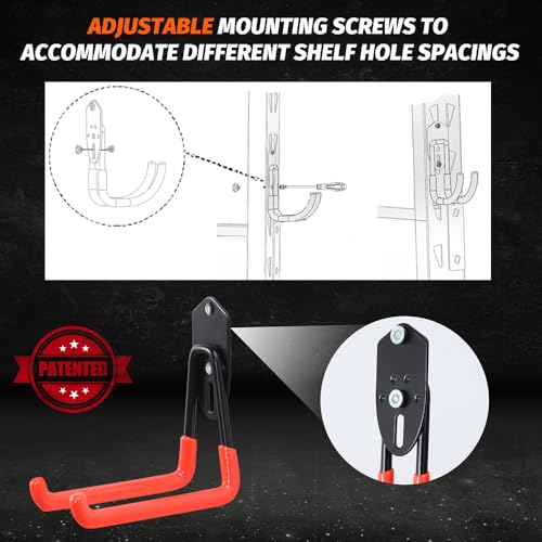 Ultrawall Garage Storage Organization, Garden Tool Organizer Garage Organizer Wall Mount Yard Tool Organizer Rack With 15 Hooks Heavy Duty Wall Holders 22 Pcs - View #4