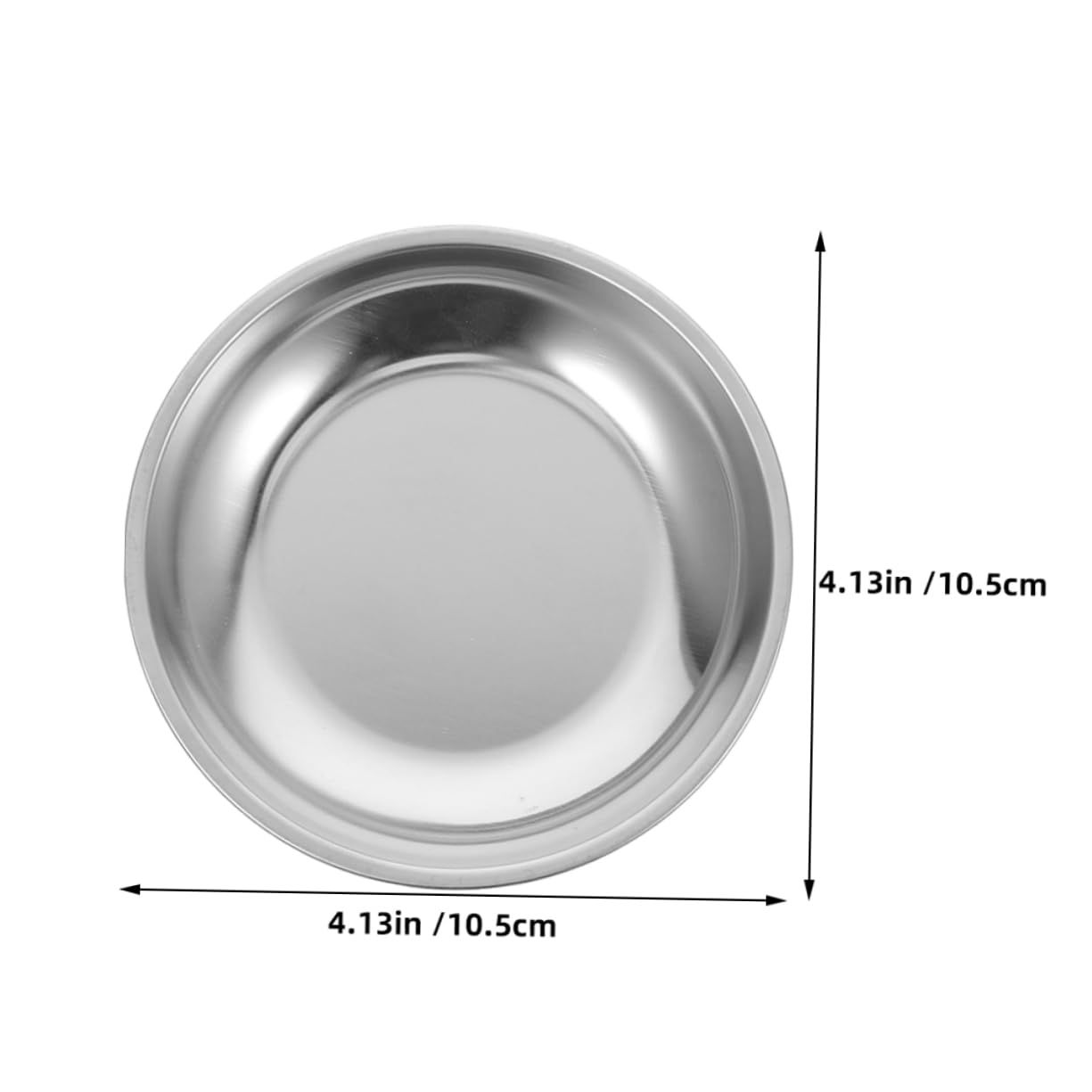 VALICLUD 6pcs Tea Bag Dish Stainless Steel Sauce Dish Metal Tea Cup Coaster Teabag Plate for Kitchen Bar Coffee Accessories