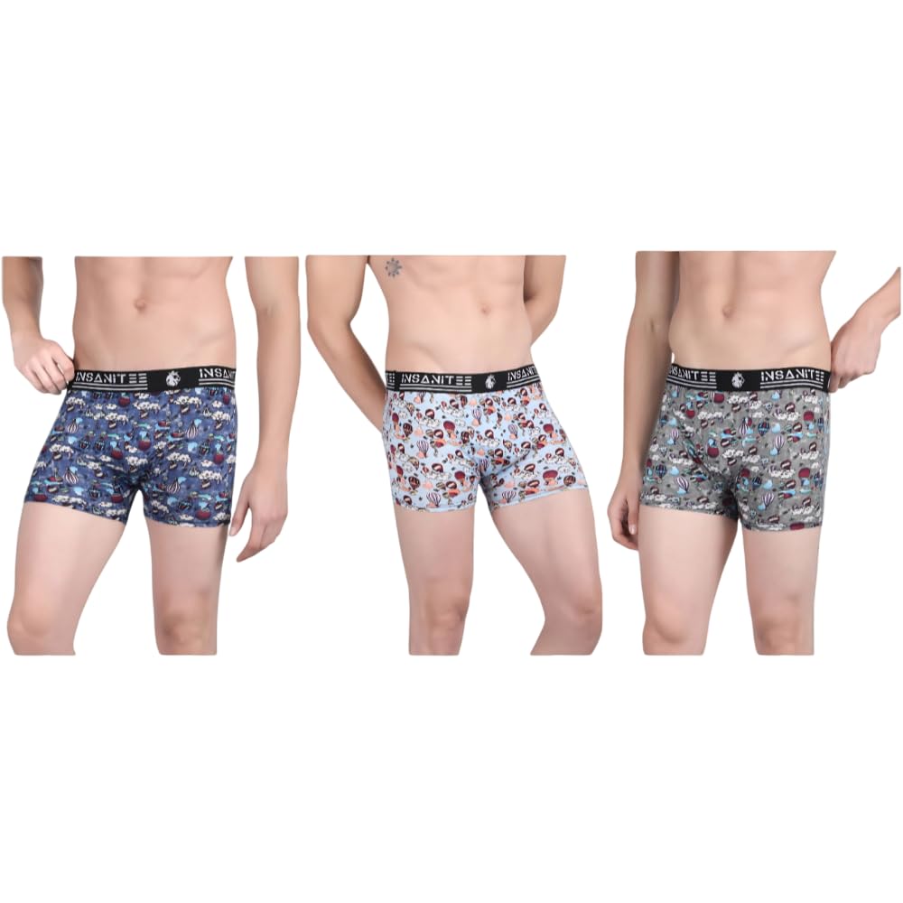 insanitee Men's Nylon Stretch Printed Trunk | Ultra-Soft, Breathable Innerwear for Men | Stylish & Supportive Fit-picture-30