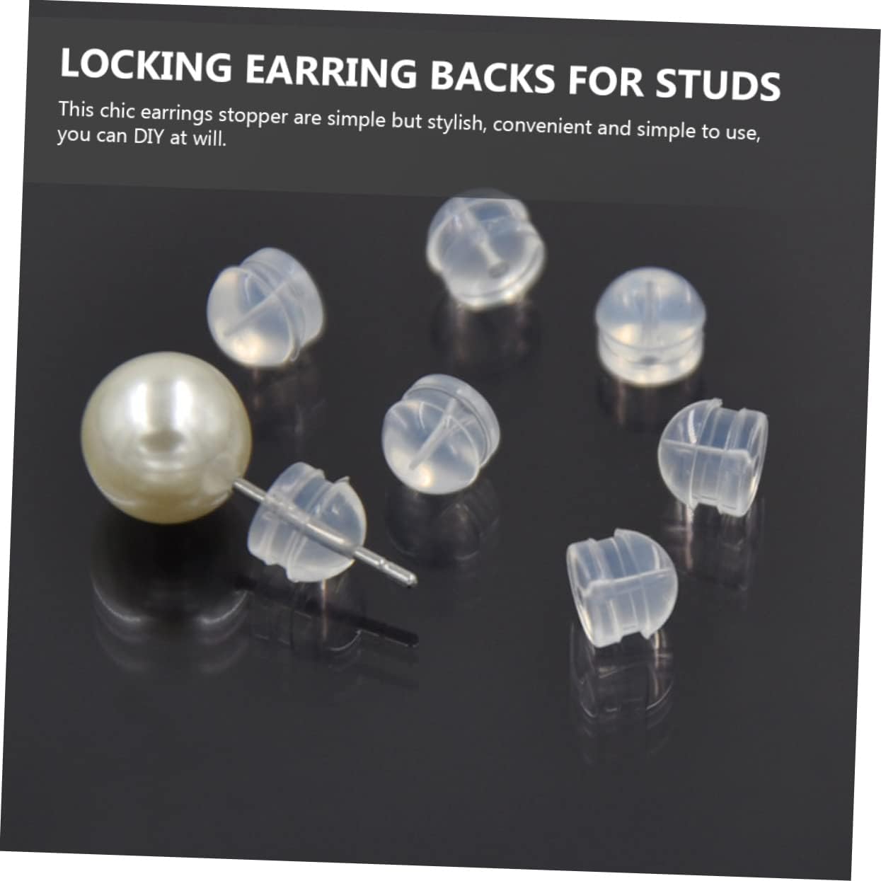 KALLORY 600pcs Earring Backs DIY Replacement Earring Backs Jewelry Findings Secure