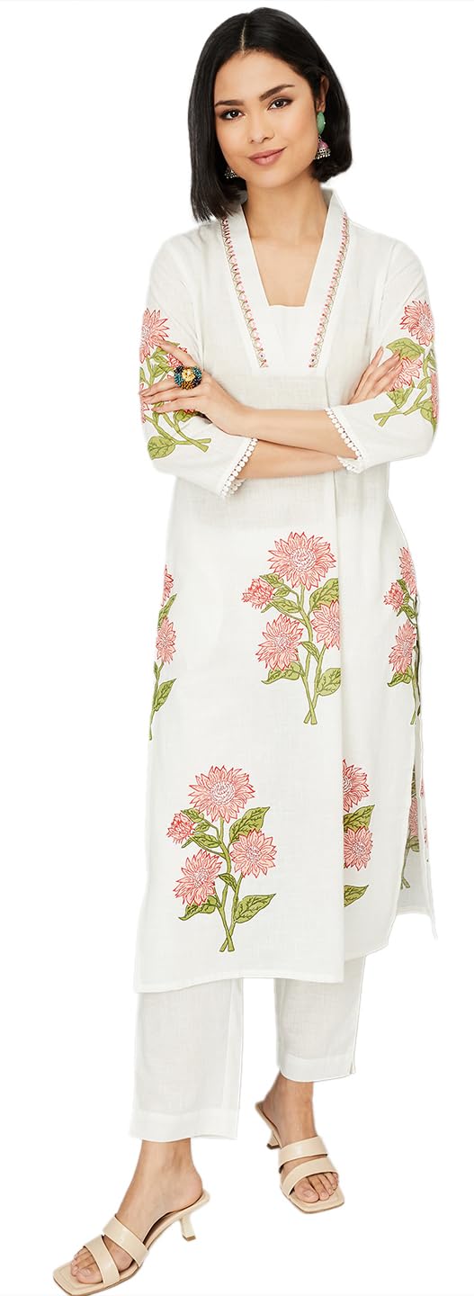 max Women Cotton Blend Printed Kurta Set-picture-36