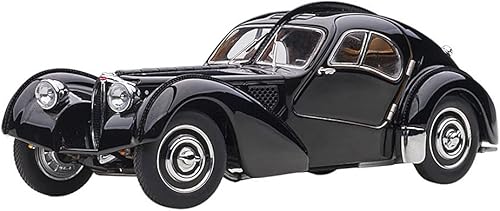 Auto Art Models 1938 Bugatti Type 57SC Atlantic con ruedas de disco negro 143 modelo de auto fundido a presión por AUTOart 50946