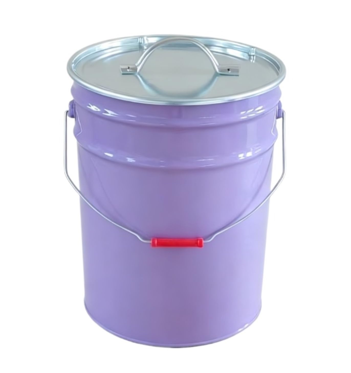Cubo Basura Contenedor De Basura Industrial Hierro 25 litros For Interiores Y Exteriores con Tapa Asa para Cocina(Purple)