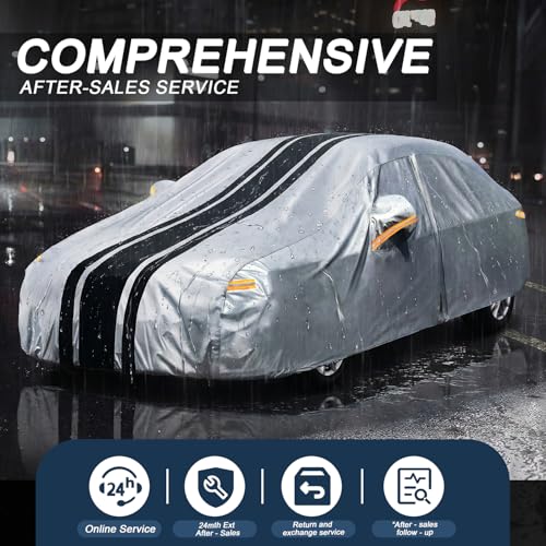 Image of Car Cover Custom Fit for Toyota Corolla (2000-2026) Honda Civic (1991-2026), Waterproof All Weather for Automobiles Full Exterior Cover UV Rain Sun Snow Protector.