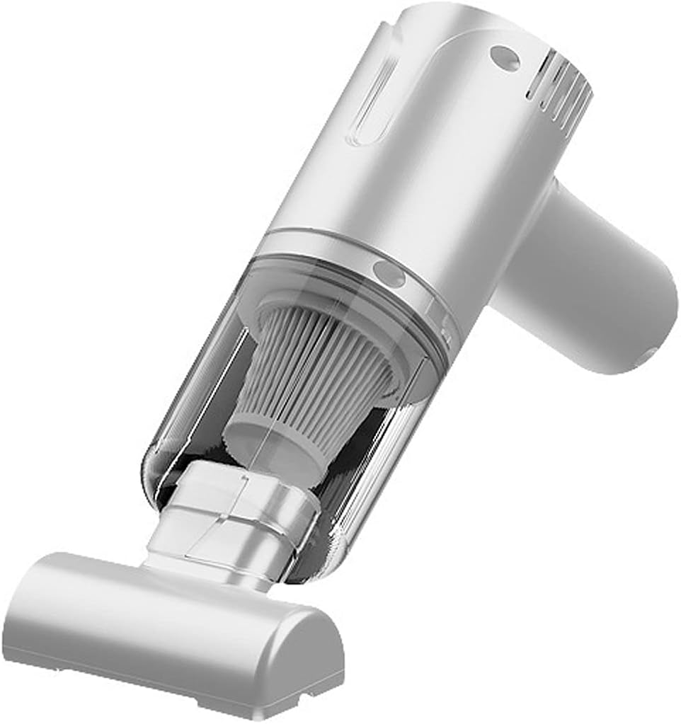 Hand held Vacuum Handeld Car Vacuum Cleaner Portable Car Vacuum Cleaner Strong Suction USB Cordless Cleaner for Car Home (Color : White)