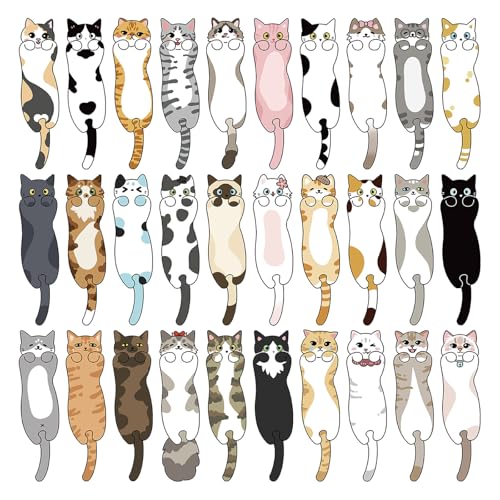 30個 動物 子猫 形 しおり 漫画 紙 しおり 読書ツール 本 愛好家 子供 大人 誕生日 クリスマス 漫画 動物 事務用品