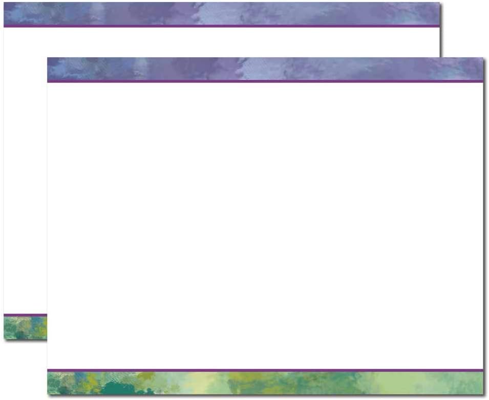 Blank Designer Trifold Brochure, 32lb Stock (100 Pack) (Impressionistic)