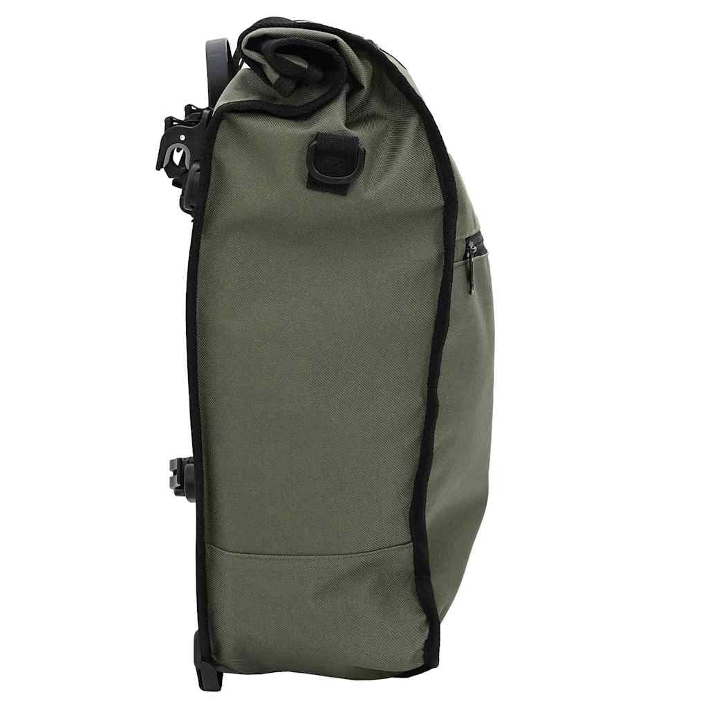 Torba rowerowa oliwkowa z poliestru 34 x 16 x 59 cm, wodoszczelna i antypoślizgowa, ergonomiczna na wycieczki, trekking i rower górski, z dużą ilością miejsca do przechowywania dla osób