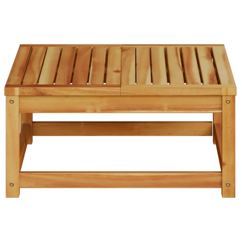 vidaXL Mesa de Jardín, Mesita Cuadrada de Centro, Mueble Auxiliar, Decoración para Patio Terraza Balcón Hogar, Madera Maciza de Acacia